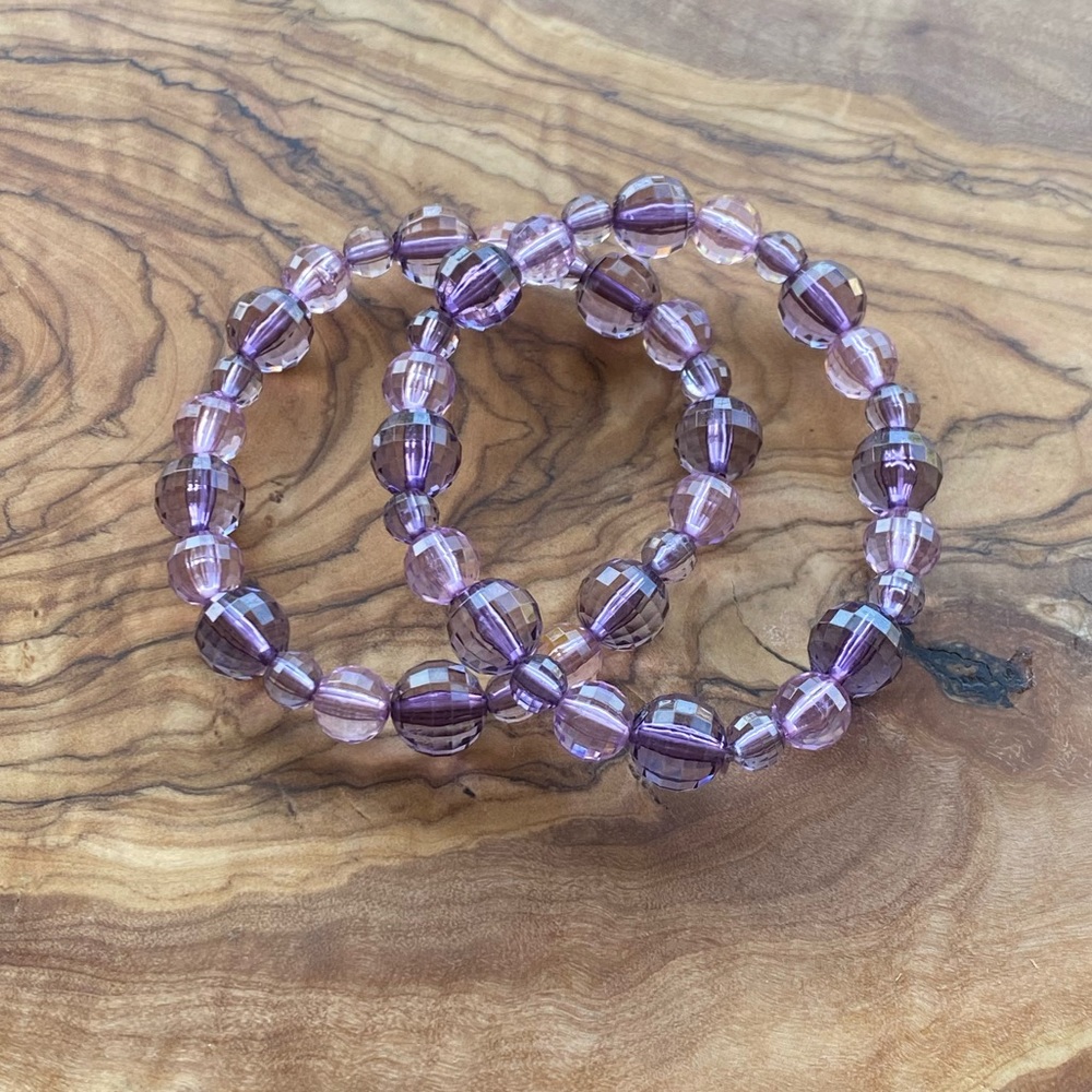 Elastic Plastic Beaded Bracelets